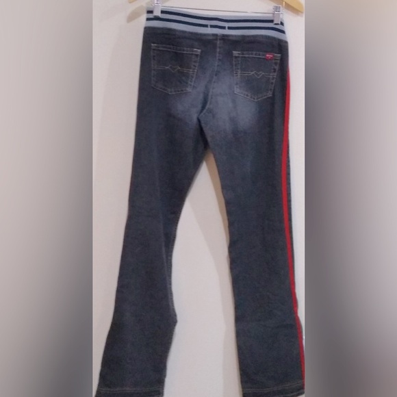 ⭐️Big Star 28 Lolita Black jeans with Red Stripe & tie sweatpants waistband M S - Picture 4 of 4